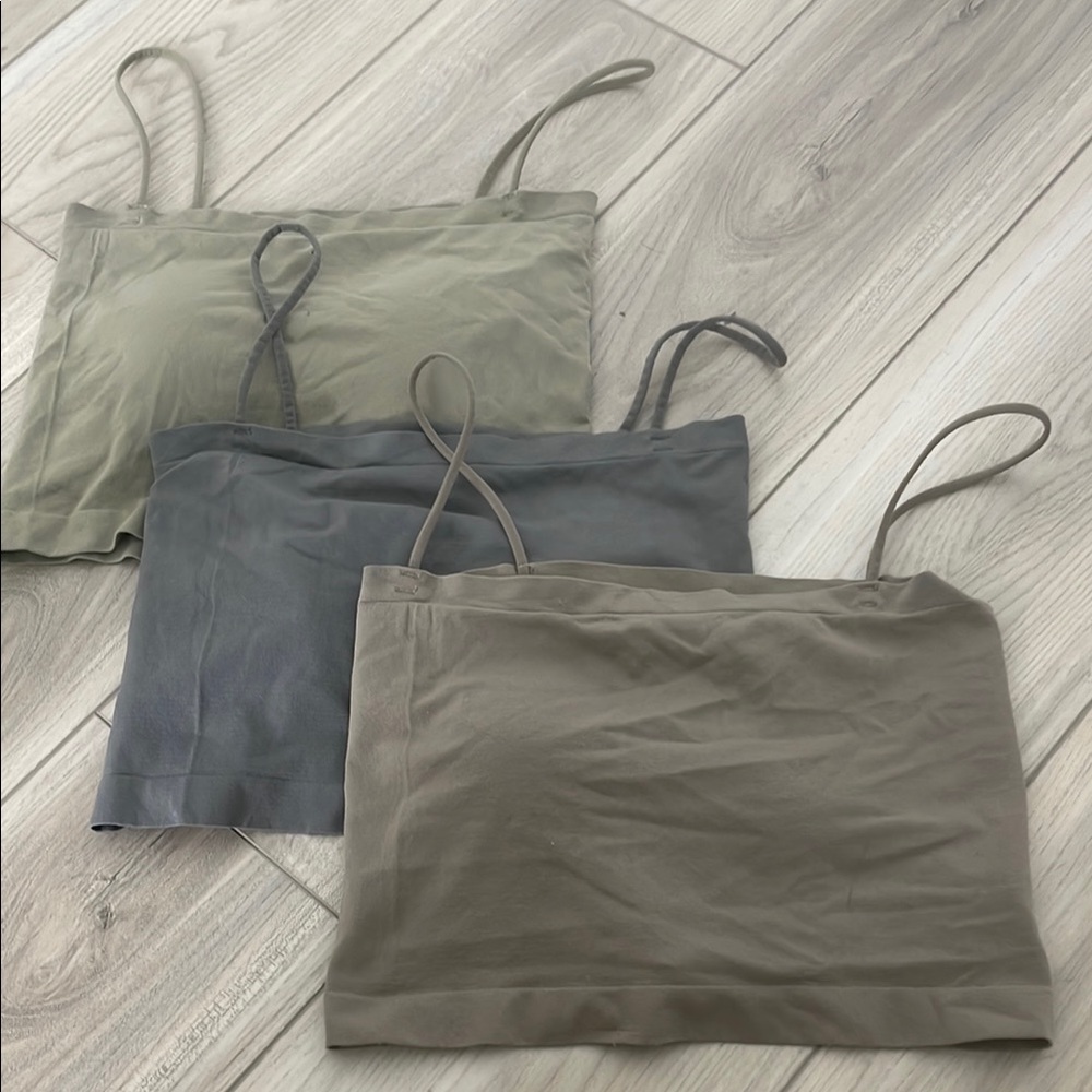 Set of Three Neutral Bralettes